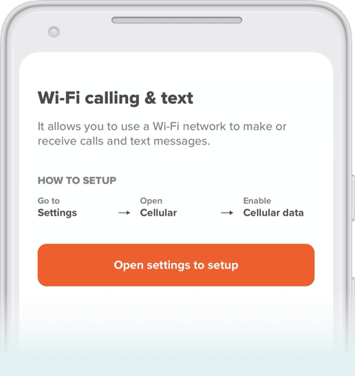 Mint mobile app allows text and calling with a Wi-Fi network