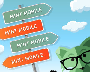 Mint Fox with signs to switch phone carriers and join Mint Mobile