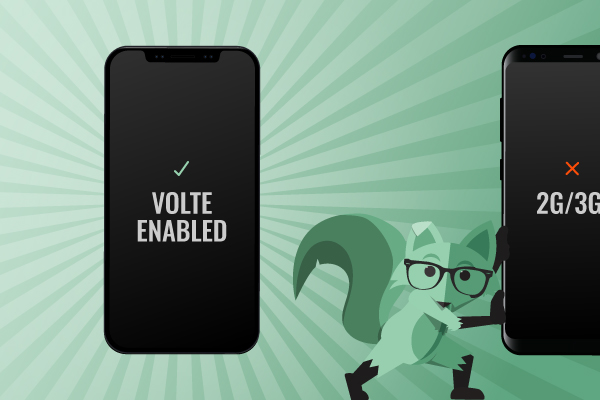 Mint Fox pushing a 2G 3G phone out of the way to make way for VoLTE phones
