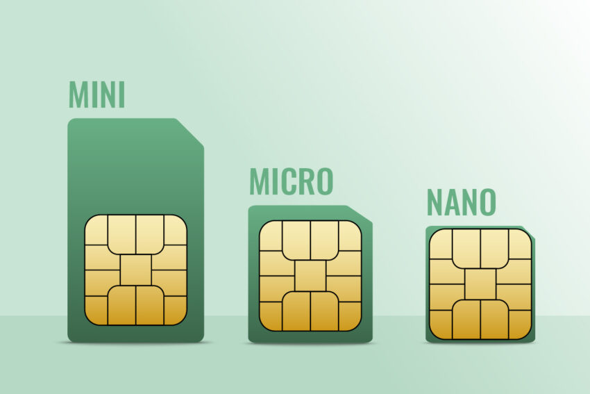 SIM card sizes: Standard, Micro and Nano SIMs