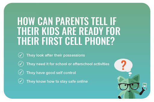 How can parents tell if their kids are ready for their first cell phone?
- They look after their possessions
- They need it for school or afterschool activities
- They have good self control
- They know how to stay safe online