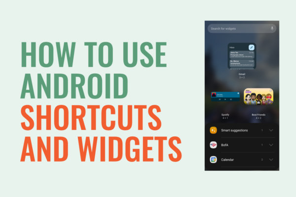 How to use Android shortcuts and widgets screenshot