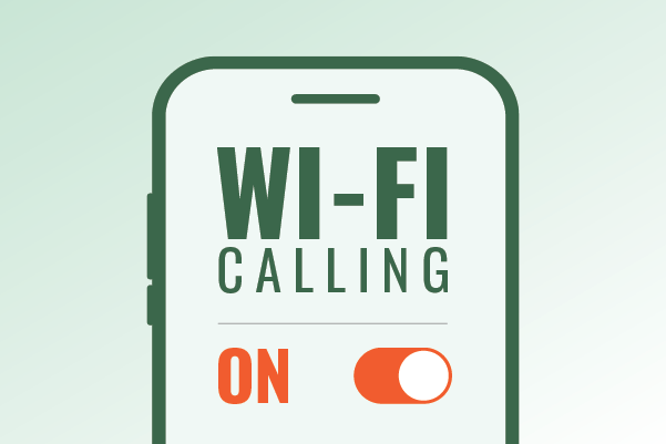 Phone displaying that Wi-Fi calling is turned on.