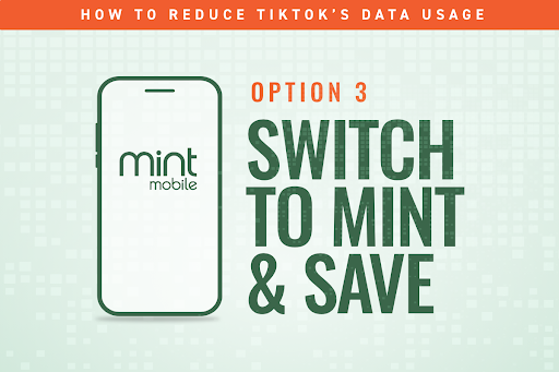 Option 3 switch to mint and save with the mint mobile sign displayed on a phone screen.