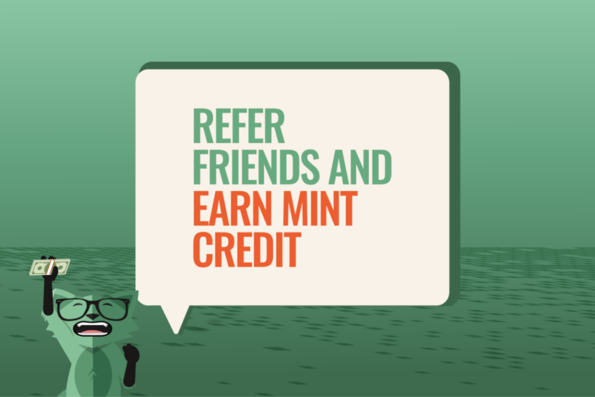 Mint Fox saying refer a friend and earn Mint credit