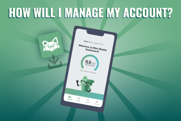 mint fox found the best phone plan for one person, mint mobile, and he is checking how to manage his account online  