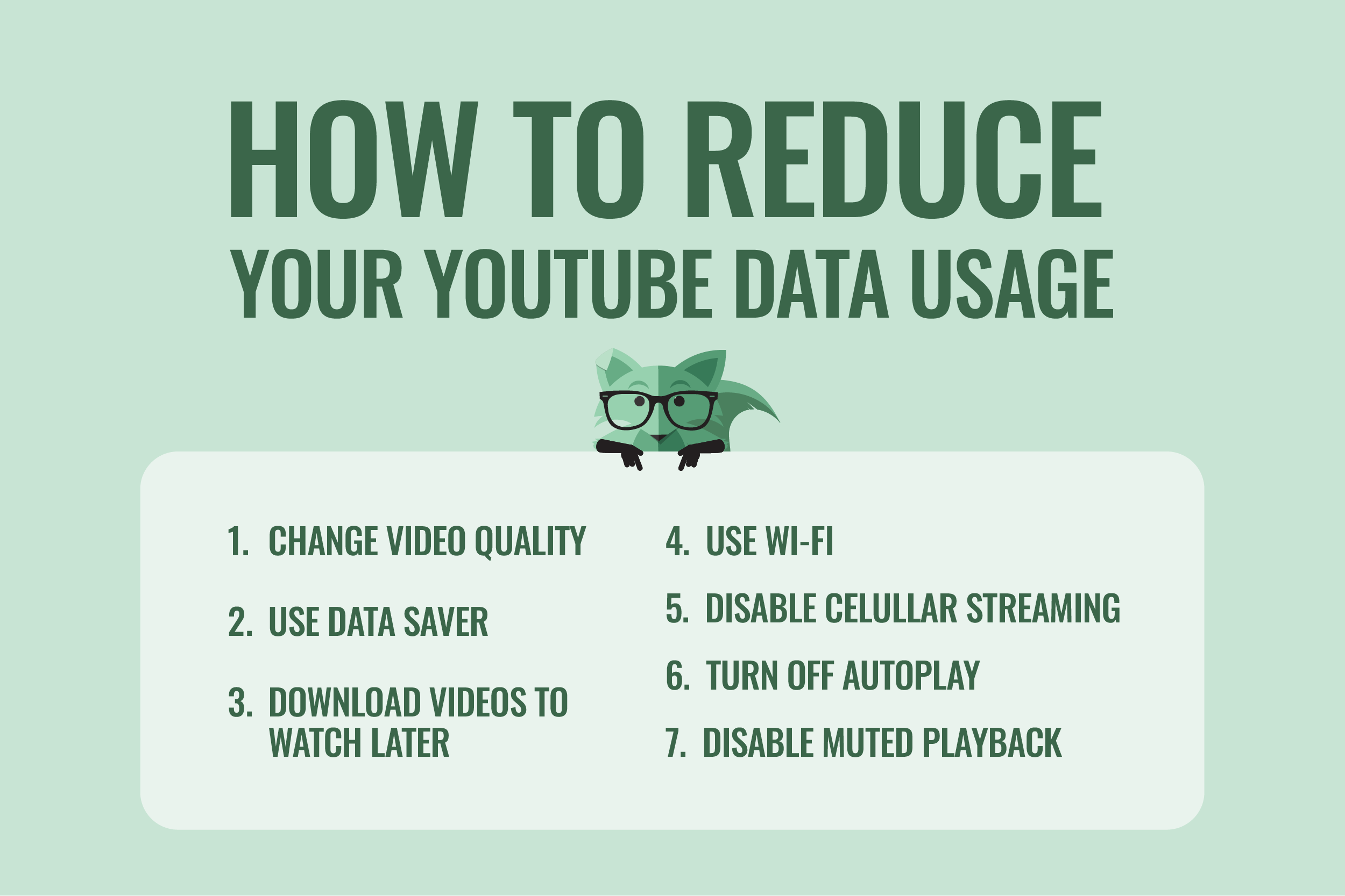 List of ways to reduce YouTube data usage