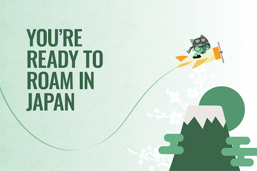 Mint Fox flying over Mt. Fuji