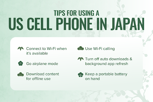 Tips for using a US cell phone in Japan