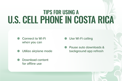 Tips for using a U.S. cell phone in Costa Rica