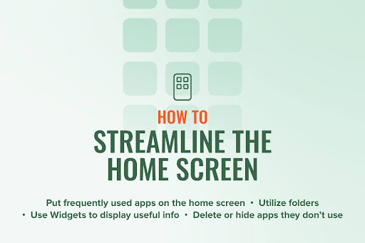 How to streamline the home screen