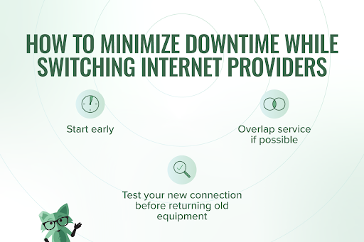 How to minimize downtime while switching internet providers